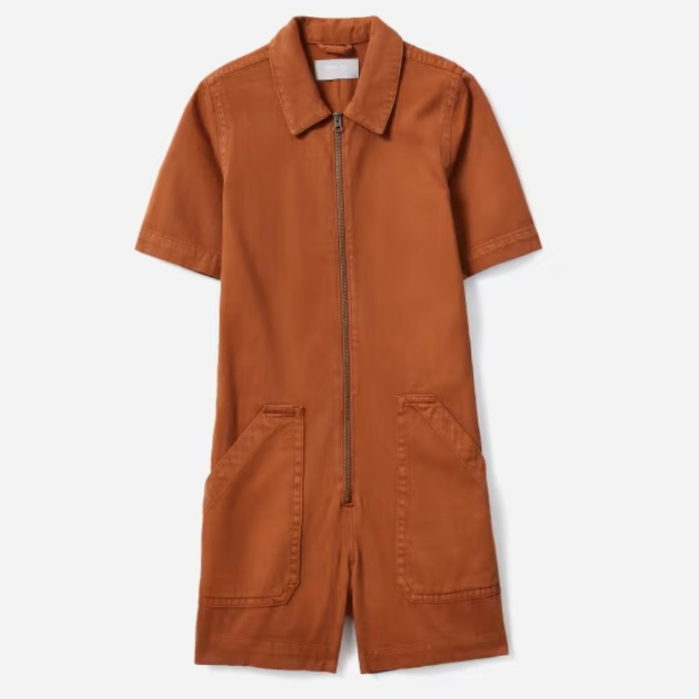 NWOT Everlane The Denim Short Coverall Jumpsuit